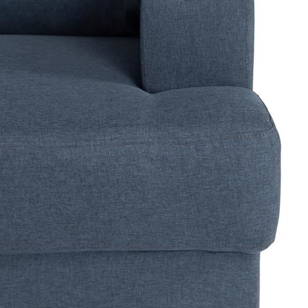 PAUL 4-personers venstre hjørnesofa - Blåt stof - Moderne - L 215 x D 140 cm - Fremstillet i Ukraine Blå
