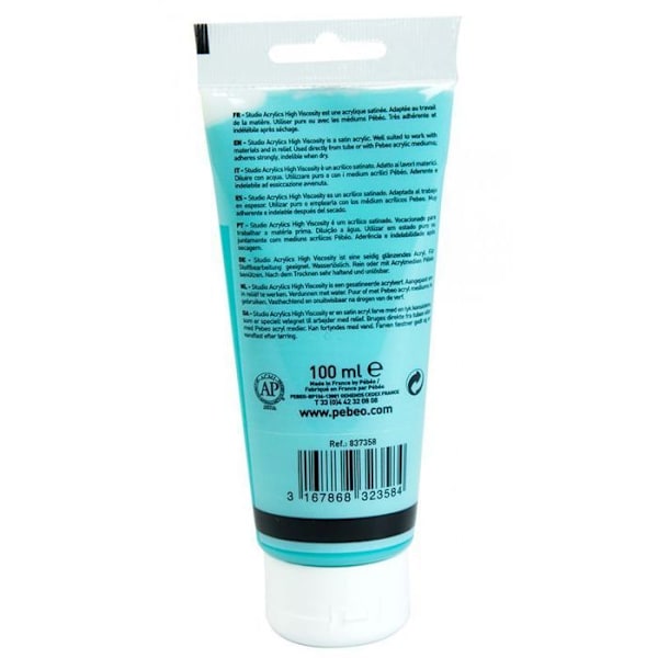 Akrylmaling - PEBEO - Dyna Green Blue Irisdescent Tube 100ml - Satin - Ekstra fin Grön