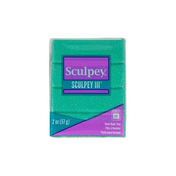 Sculpey polymerlera 57 g - glitter turkos Turkos