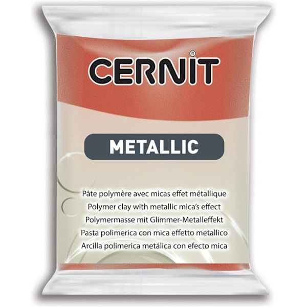 Polymerlera - Cernit - Metallisk - Koppar - 56g block - Högkvalitativ metallisk yta Koppar