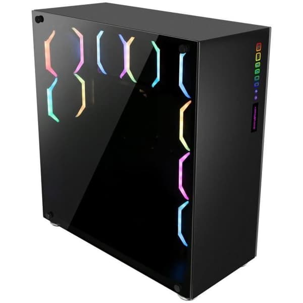 ABKONCORE R780 Sync PC CASE - RGB-bakgrundsbelysning - Svart - Härdat glas - E-ATX-format (ABKO-RMS-780-SYNC)