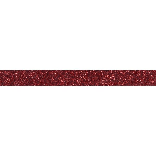 Glittrande Band - CLASSIQ - Röd - 15mm x 5m - Lätt att riva - Avtagbar utan rester Klassisk röd