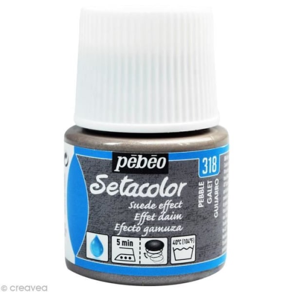 Setacolor Pébéo tygfärg - Opaque Mockaeffekt - 45 ml Setacolor Mocka Pebble, för att måla dina tyger: - Antal: 45 ml -