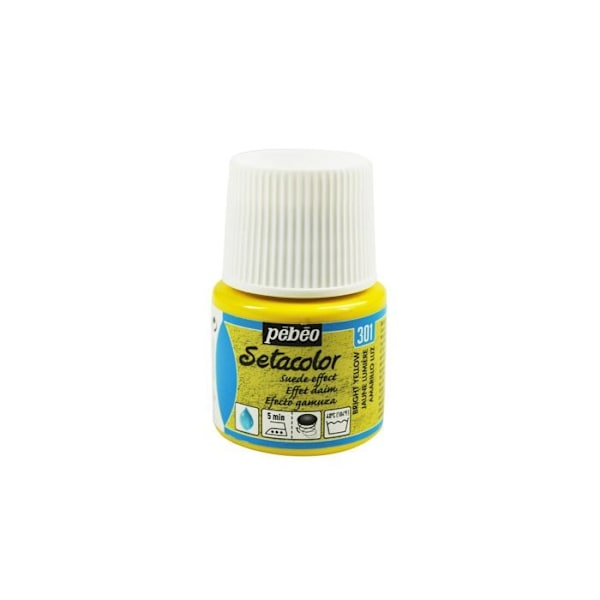 Tygfärg - PEBEO - Setacolor - Opaque Suede Effekt - 45 ml - Ljusgul Gul Ljus