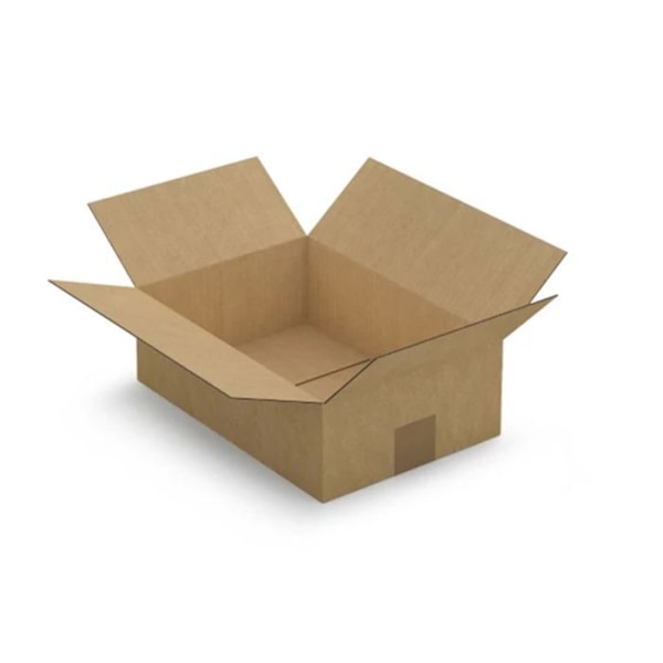 5 pakkauslaatikkoa 31 x 21,5 x 10 cm - Yksi aallotettu kastanj