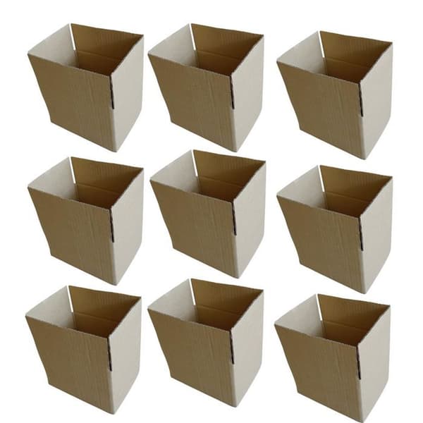 10 pakkauslaatikkkoa 20 x 15 x 11 cm brun