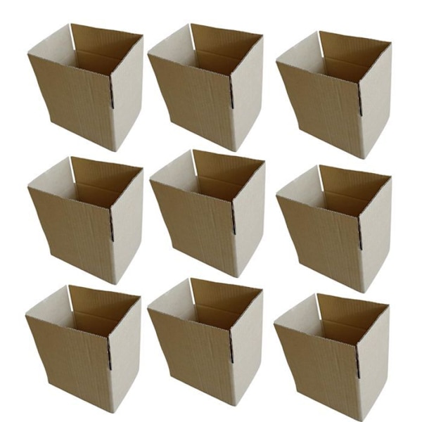 10 st packboxar 20 x 15 x 11 cm brun