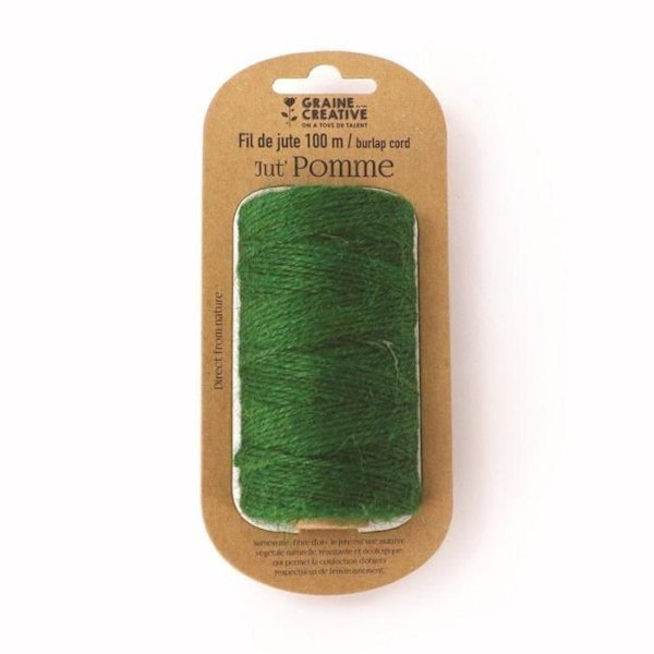 Hamppukelanen - Vihreä - 100 m x 2 mm Grön