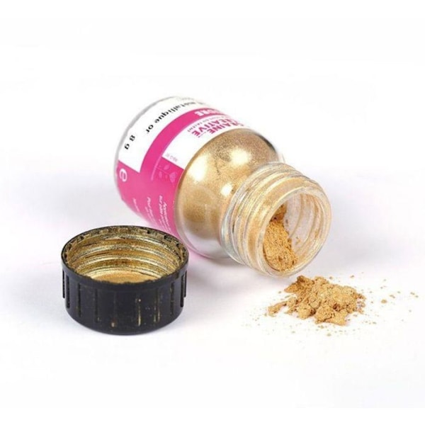 Guld metallisk effekt pulver til polymer ler 16 g gyllene