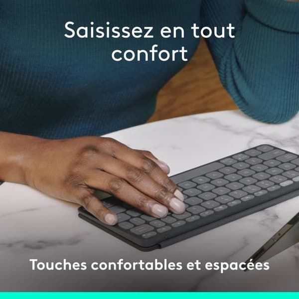 Näppäimistökuori - Logitech - Keys to go 2 - AZERTY - Yleinen - Grafiitti