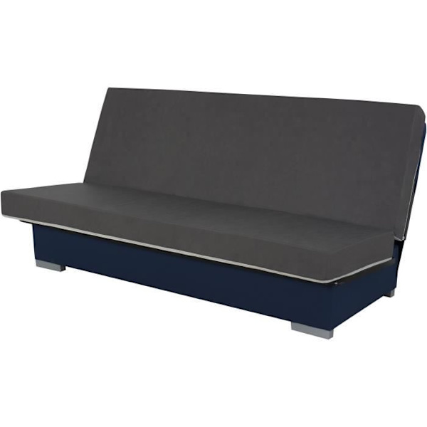 3-sits bäddsoffa - Blå - Sov 120x190 cm Blå