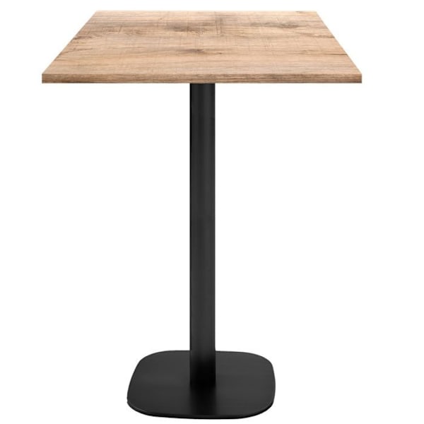 Seisomapöytä 60 x 60 cm - Pyöreä malli luonnollisesta tanniinipuusta kastanj