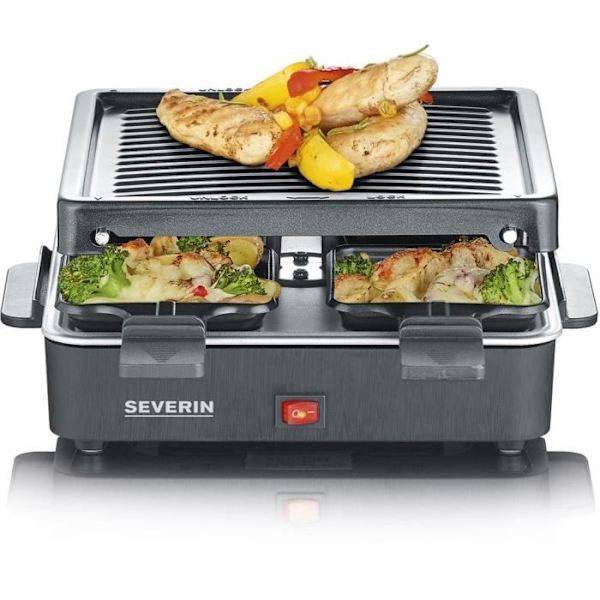 Racletteapparat SEVERIN - RG2370 - För upp till 4 personer - Kompakt format 21x21cm - 600W