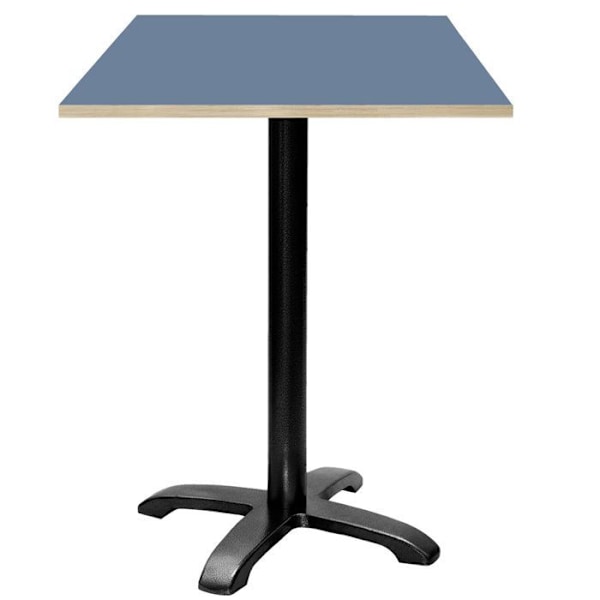 Högt bord 60 x 60 cm - Bazila modell blå not träkanter Blå