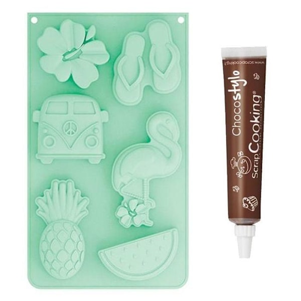 Sommer silikoneform + 1 gratis chokoladepen
