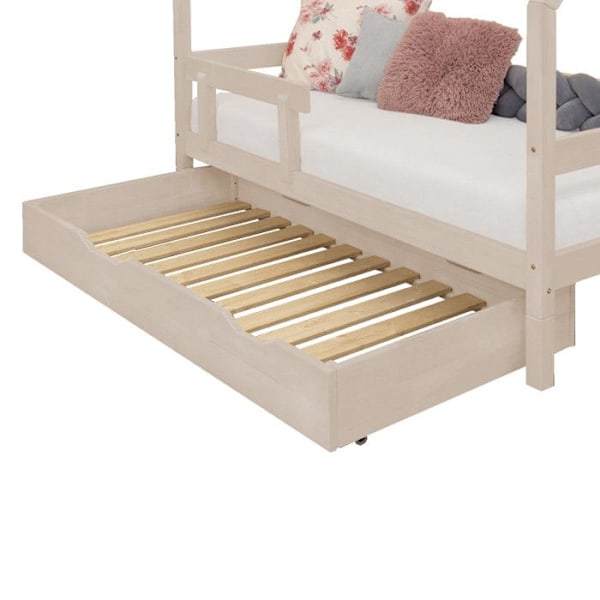 Sengeskuffe 80 x 200 med BUDDY boxspring - beige Beige