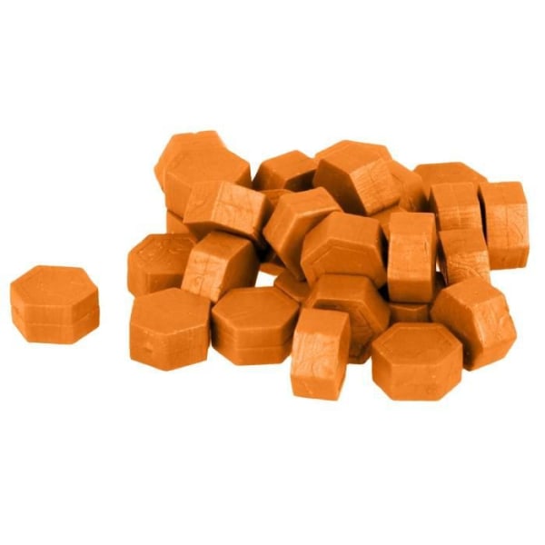 Sekskantede voksperler 30 g - Orange