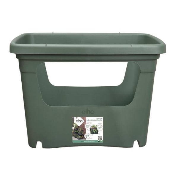 ELHO - Kukkaruukku - Green Basics Stack & Grow Large - Lehdenvihreä - Ulkona - P 35,1 x L 50,9 x K 35,7 cm