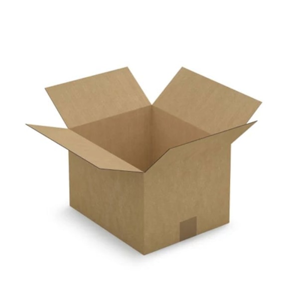 10 st förpackningskartonger 30 x 25 x 20 cm - Enkel korrugerad kastanj