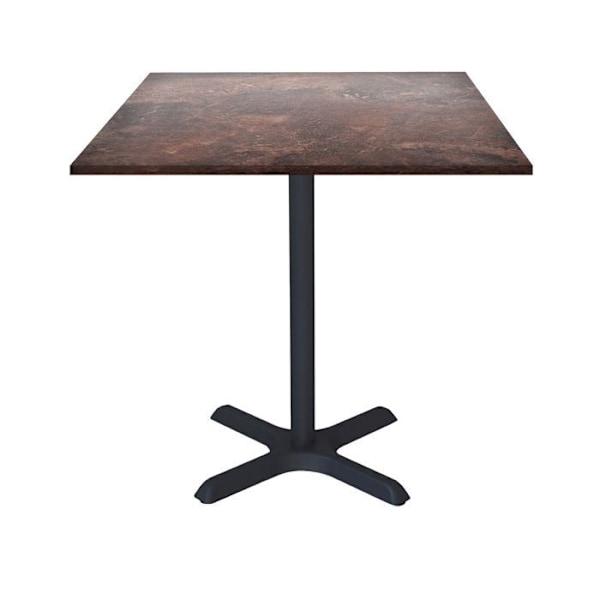 Bord 70 x 70 cm - Dina stenrust model brun