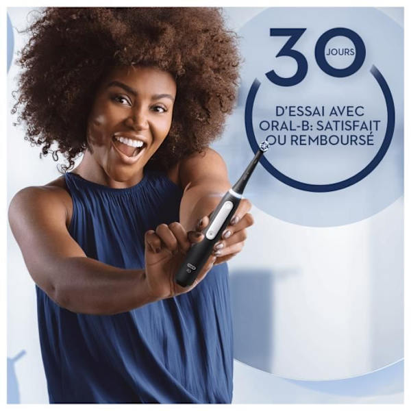 Oral-B iO 3 2 kpl pakkaus, musta ja sininen sähköhammasharja, 2 harjaspäätä, 1 matkalaukku Svart
