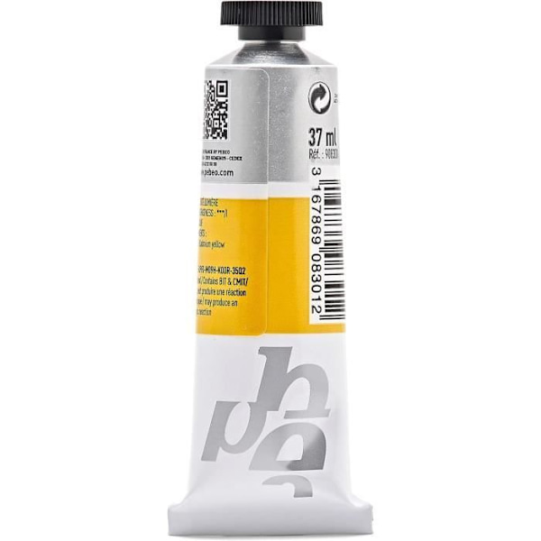 Maling - Véronèse - Cadmiumgul mellem - 37 ml - Ekstra fin - Blank Kadmiumgult Mellan, blå som drar mo