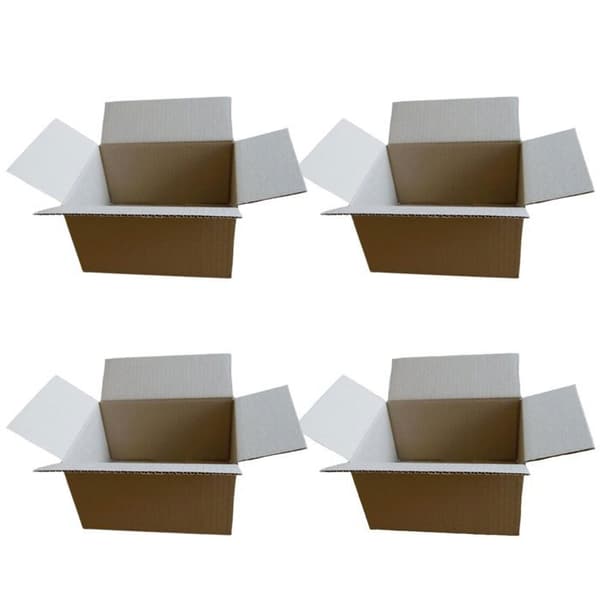 6 små packboxar 16 x 12 x 11 cm brun