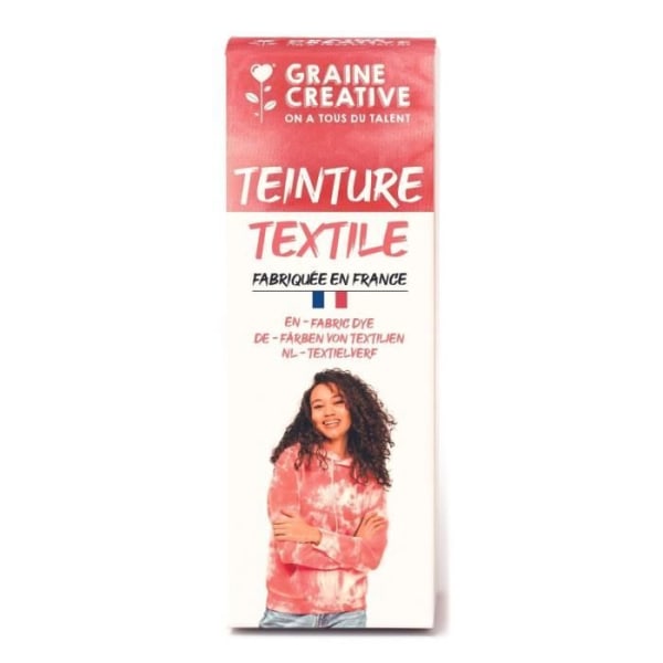 Textilfärg - SEED CREATIVE ON A TOUS DU TALENT - 100 ml - Tie and die-effekt - Korall Orange