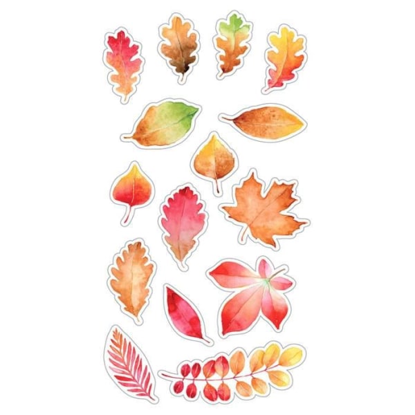 Puffies Stickers - ARTEMIO - Autumn Leaves - 15 präglade klistermärken