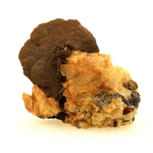 Sten og mineraler. Siderit + Dolomit. 160,70 øre. Pierre-Rousse mine, Vizille, Isère, Frankrig.