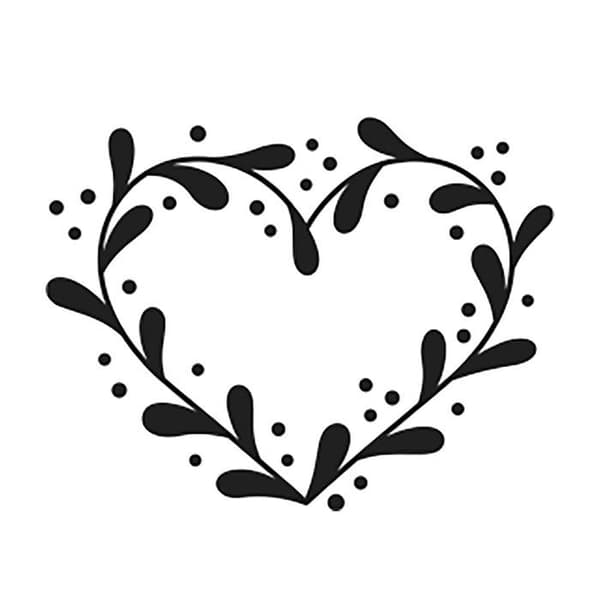 Messing Voksstempel 25mm - Hjerte gyllene