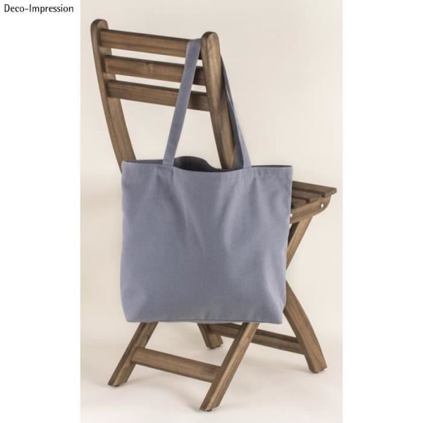 Sæk Shopper - Basis - Grå - 46x35cm - 330g/m² - Økologisk - Praktisk Grå