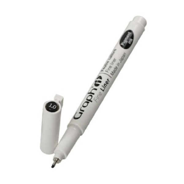 Fineliner - Graph'It - Sort - Fint point - 1.0 - Til voksne og børn fra 6 år Svart