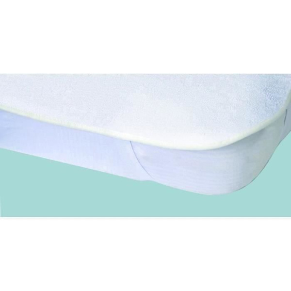 Vandtæt madrasbeskytter Elasretane frotté frotté 100% bomuld 140x190 cm hvid