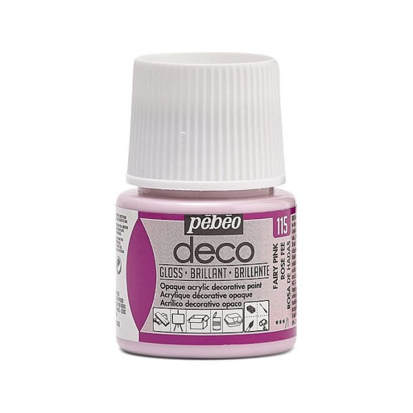 Initieringsboks - PEBEO - Dekorativ maling - 6 potter á 20 ml - Hvid farve - Blandet Flerfärgad