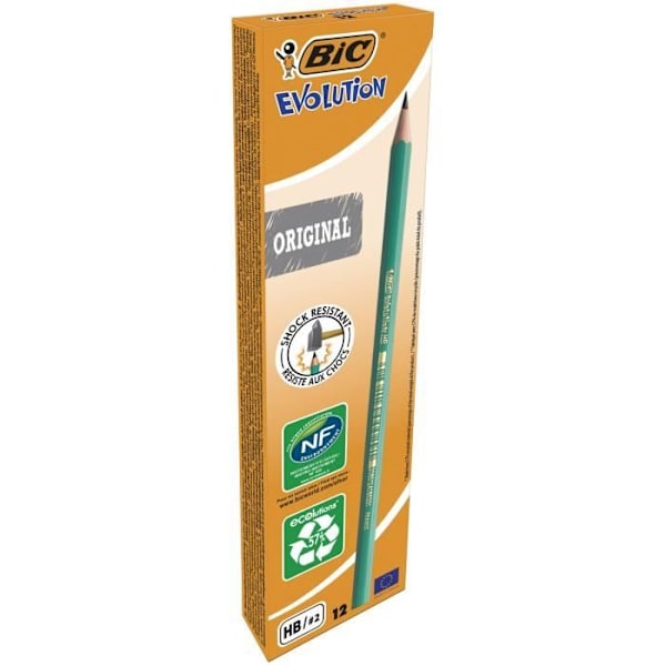 BIC Evolution Originaalit Paperikynät - HB, 12 kappaleen laatikko