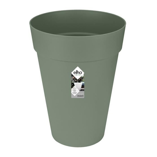 ELHO Loft Urban Rund blomkruka High 35 - Grön - Ø 34 x H 45 cm - utomhus - 100% återvunnen
