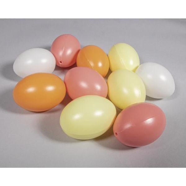 Plastägg - Ej specificerat - 6cm ø - Färg aprikos - Festdekoration - Blandat aprikos
