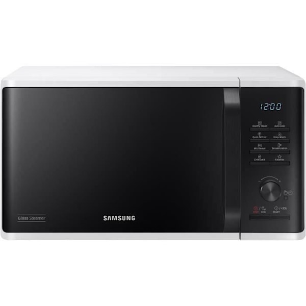 23L solo mikroovn - SAMSUNG - MS23K3555EW - Hvid - Elektronisk kontrol + knap - Hold varm funktion