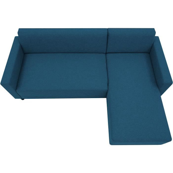 BOB 4-personers fast hjørnesofa - Navy stof - Vendbar - L 197 x D 117 x H 65 cm Marin