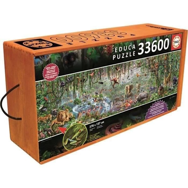 Wild Life Puzzle 33600 bitar - EDUCA - Djur - Blandat - Från 12 år Flerfärgad