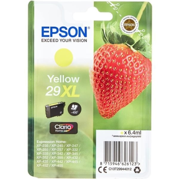 EPSON T2994 XL gul blækpatron - Strawberry (C13T29944012)