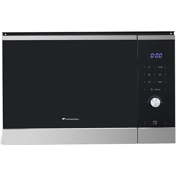 Indbygget grill mikroovn CONTINENTAL EDISON CEMO25GINE Sort Rustfrit stål L59,5 x H38,8 x D40,1 cm 25L