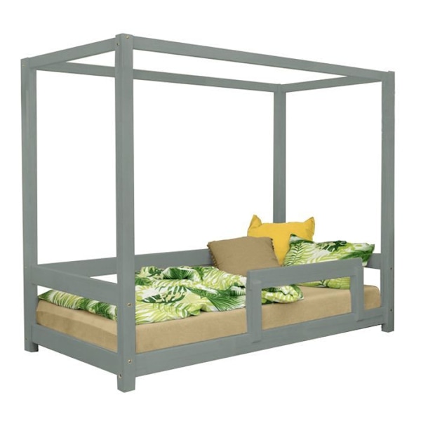 Lit cabane enfant BUNKY 120 x 180 grøn salvie Grön