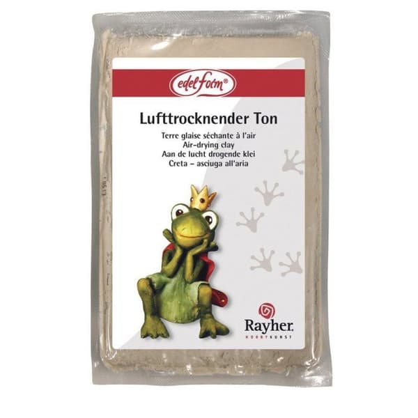 Lufttørret ler, 500g, hvid Vit