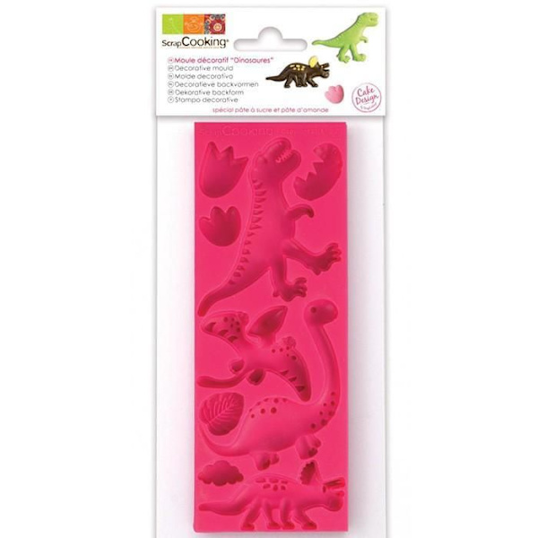 Moule sockerpasta Dinosarier Ros