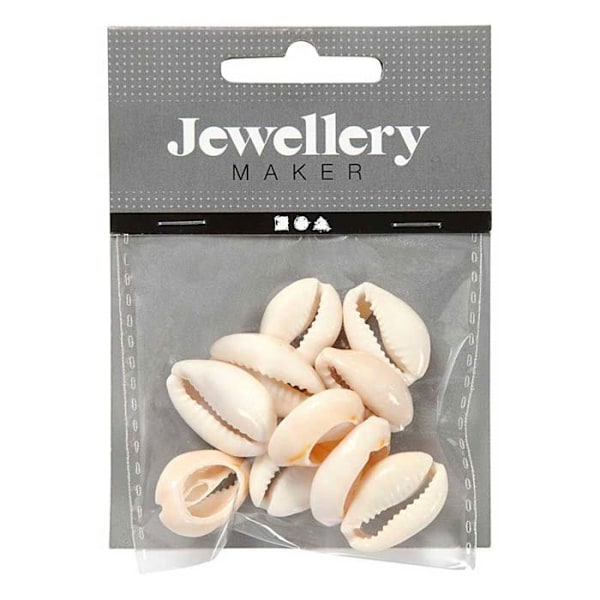 Kædeskaller - Creotime - 2 cm - Plastik - 12 stk. - Unisex Vit