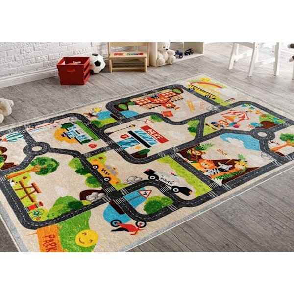 Autonäyttelymatto - Beige - 80x150 - Liukumaton - Konepestävä - 6mm paksu
