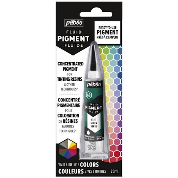 Färgämne för harts - PEBEO - Fluid Pigment - 20 ml - Grön - Klar att använda Grön