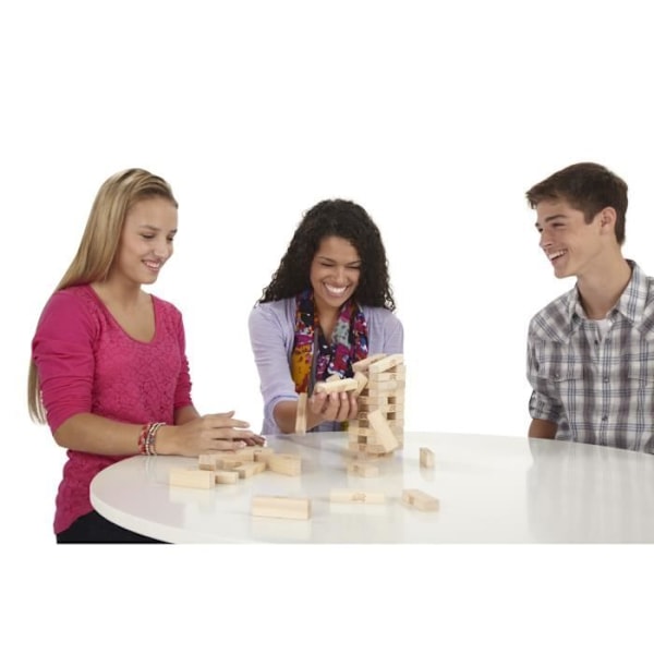 Jenga - Klassinen lautapeli - Massiivipuupalikat - Yli 6-vuotiaille lapsille Klassisk